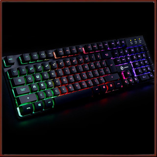Bàn phím giả cơ chuyên game GK50 Led Xuyên Phím 7 Màu - Đen