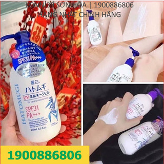 Sữa dưỡng thể chống nắng Hatomugi SPF31 PA+++ 250ml - Konni39 Sơn Hoà - 1900886806