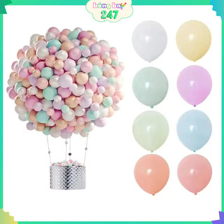  Set 100 quả bóng bay màu Pastel trang trí sinh nhật, bong bóng trang trí phòng cưới