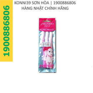 Set 3 dao cạo lông nách - lông mày shiseido prepare - konni39 sơn hòa