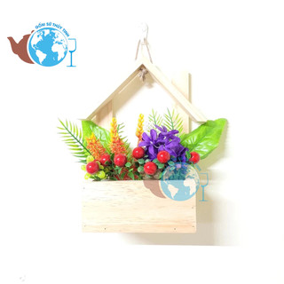 Khung gỗ treo tường trang trí nhà cửa , khung gỗ trồng cây, khung gỗ cắm hoa , giỏ để đồ treo