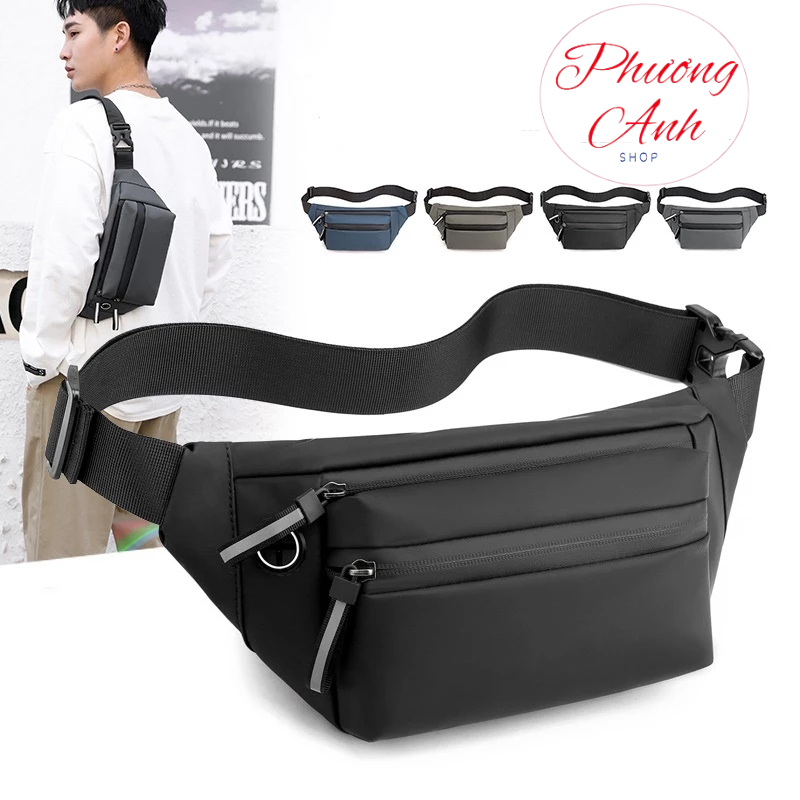 Túi đeo chéo nam chống nước TC07 kiểu dáng túi bao tử mini , đường may tỉ mỉ, chống nước