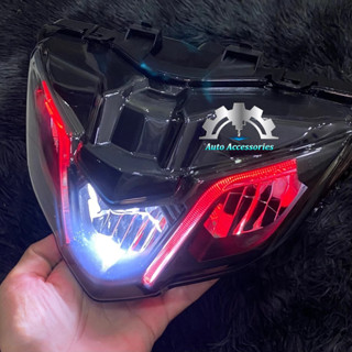 ⭐ Đèn Pha Chip Led Siêu Sáng Cho Yamaha Exciter 150 2019 + Y15Zr Led ⭐ Chóa Đèn Led Ex 150