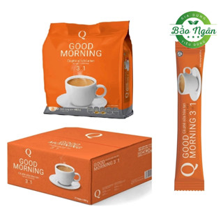 Thùng cà phê sữa hoà tan Goodmorning Trần Quang uống liền 21 bịch x 24 gói.cafe coffee caphe