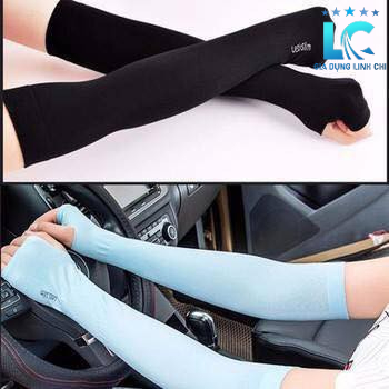 Găng tay chống nắng thun lạnh xỏ ngón, Chống tia UV thoáng khí chất lượng cao