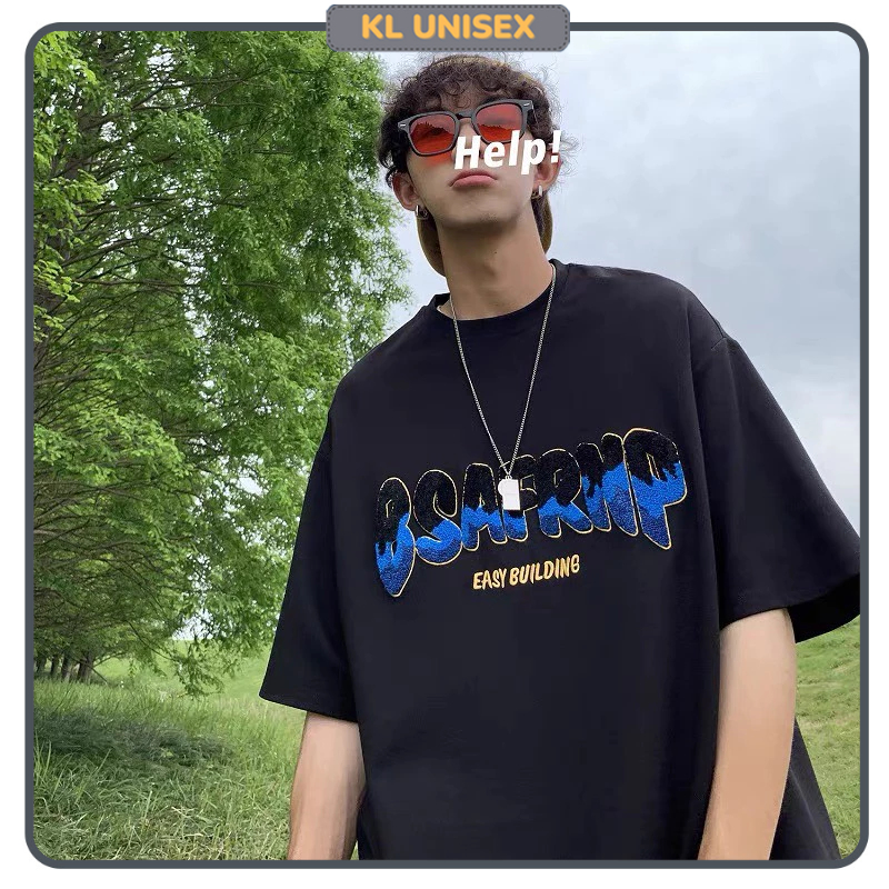 { IN NỔI } áo thun in chữ BSAFRNP áo phông from rộng tay lỡ KL Unisex