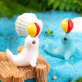 Hải Mã Ngậm Banh Phụ kiện trang trí tiểu cảnh sen đá - Terrarium
