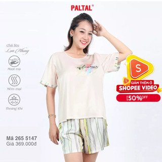 Bộ đùi tay ngắn cao cấp lụa nhung 265p 5147 paltal mềm mại và duyên dáng