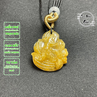 Mặt hồ ly chúa, cửu vỹ hồ thạch anh tóc vàng - tịnh nhiên quán - vòng tay đá phong thuỷ tự nhiên