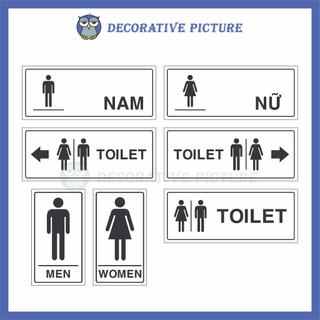Biển Chỉ Dẫn Nhà Vệ Sinh, Toilet, WC Nam, Nữ