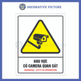  Biển Cảnh Báo Khu Vực Có Camera Quan Sát - Warning - Cctv In Operation 