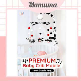  Treo cũi phát nhạc Lalala Baby 36 bài hát đen trắng đỏ kích thích thị giác đồ chơi cho bé sơ sinh Baby Crib Mobile 