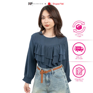 Áo Sơ Mi Bèo Nữ Form Rộng J-P FASHION Tay Dài Chất Liệu Kate Mềm Mịn Thấm Hút Mồ Hôi Tốt Freesize (ảnh thật) 10609676