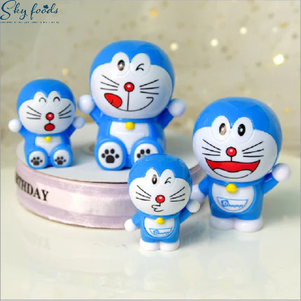 Set 4 Doraemon trang trí bánh kem