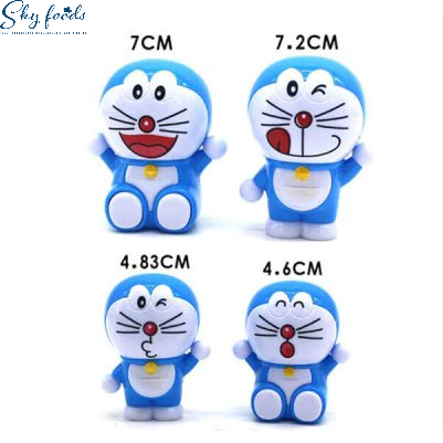 Set 4 Doraemon trang trí bánh kem