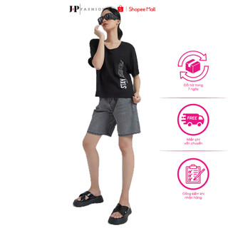 Áo Thun Tay Ngắn Cổ Tròn Nữ J-P FASHION Chất Liệu Vải Mỏng Mát Có Độ Co Dãn Nhẹ, áo thun mặc mùa hè 10207208