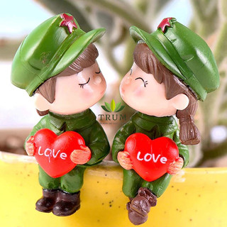 Đôi Người Lính Ôm Tim - Phụ kiên trang trí tiểu cảnh sen đá