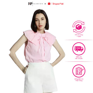 Áo Sơ Mi Sát Nách JP FASHION Chất Liệu Kate Dễ Mix Đồ, sơ mi phối đồ công sở cổ bèo 10606981