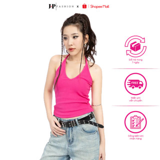 Áo Croptop Lửng Cổ Yếm Tay Lỡ JP FASHION Chất Liệu Thun Gân Mềm Mát Co Dãn, áo ôm body sexy hở lưng (ảnh thật) 10109786