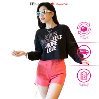 Thun Croptop Dài Tay JP Fashion Form Ngắn, Áo Crotop Dài Tay Thiết Kế Kiểu Dáng Năng Động 10208270