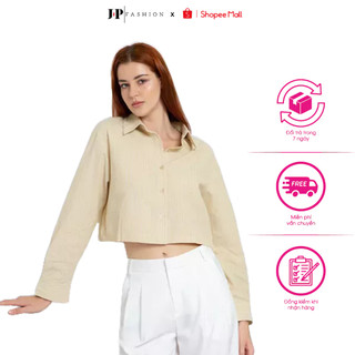 Áo Sơ Mi Croptop Nữ JP FASHION Chất Liệu Kate Tôn Form Chuẩn Dáng Với Thiết Kế Năng Động, áo sơ mi nữ phối đồ 10607281