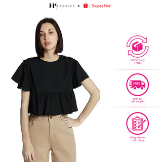 Áo Babydoll Cổ Tròn Tay Ngắn Vạt Xòe Form Ngắn Dễ Thương, Form Rộng Có Size Đến 65kg JP FASHION 10606907