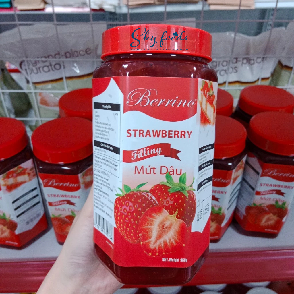 Mứt Dâu Berino Có Xác( Filling) lọ 950g