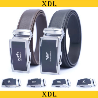 Thắt lưng nam khoá lăn tự động, dây lưng may cạnh khoá lăn màu bạc A7LC38T