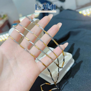Dây chuyền titan 2 màu nam nữ không đen không gỉ Kami trang sức sỉ