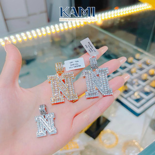 Mặt dây chuyền chữ N đá baguet siêu sáng Kami trang sức sỉ