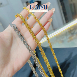 Dây chuyền xoắn vuông nam nữ nhiều kích cỡ italy Kami trang sức sỉ