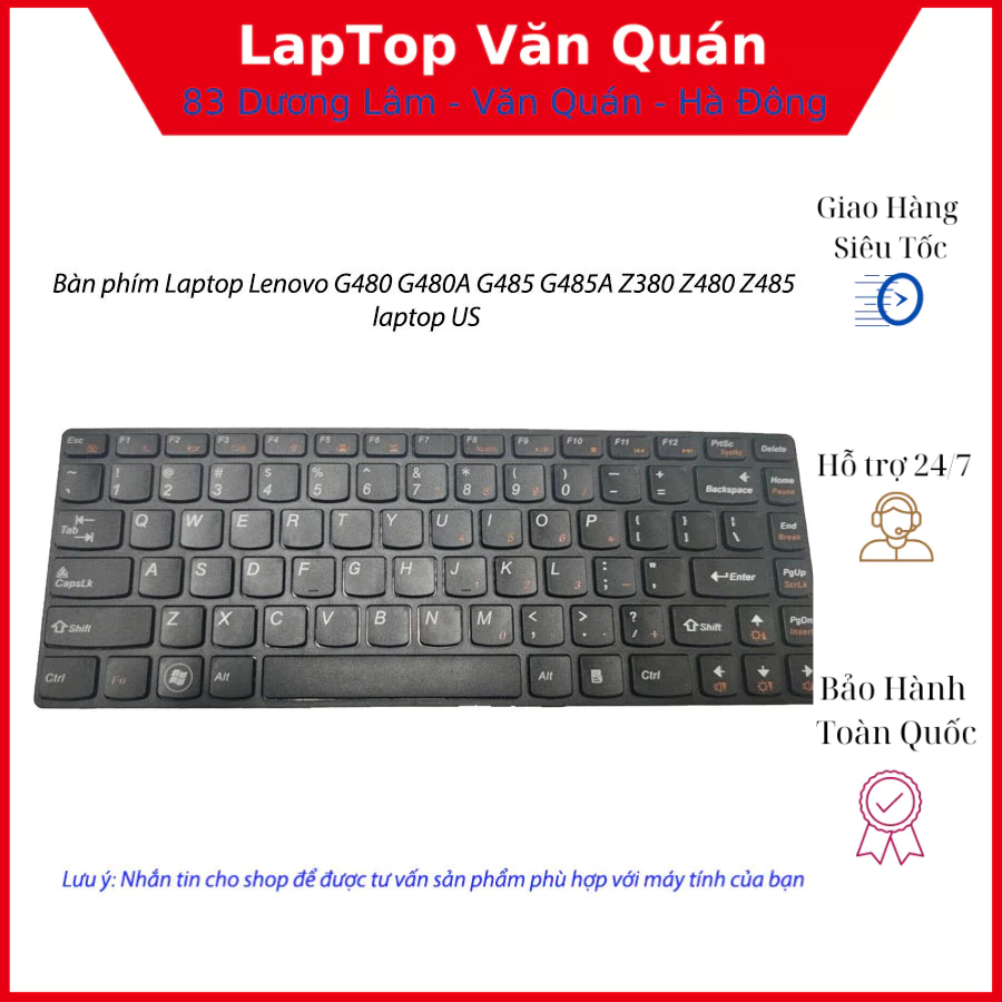 Bàn phím Laptop Lenovo G480 G480A G485 G485A Z380 Z480 Z485 laptop US