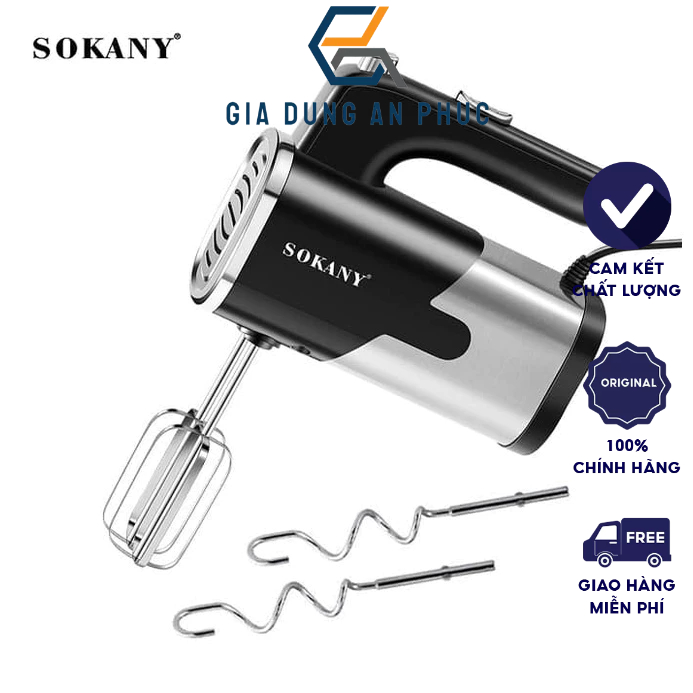 Máy đánh trứng Sokany 800W 5 tốc độ 4 que đánh