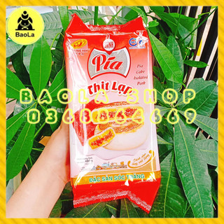 Bánh Pía Thịt Lạp 400g (Bịch 4 Bánh) Tân Huê Viên Đặc Sản Sóc Trăng, Pía Đậu Xanh Mặn