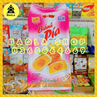 Bánh Pía Đậu Xanh Sầu Riêng 4 Sao 540g (Bịch 4 Bánh) Tân Huê Viên Đặc Sản Sóc Trăng