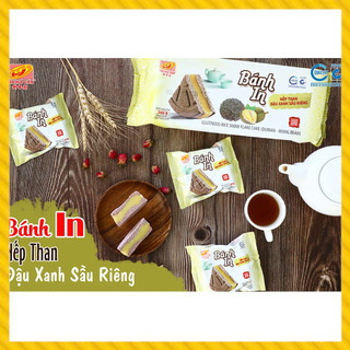 Sỉ - bánh in nếp than đậu xanh sầu riêng, lá dứa 360g tân huê viên đặc sản sóc trăng