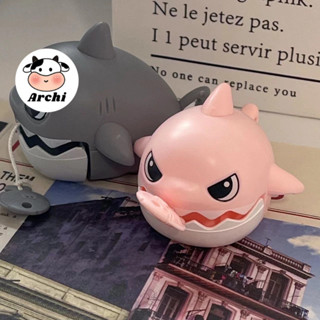 Móc khoá, móc cài balo túi xách cá mập cắn cáp co rút đáng yêu