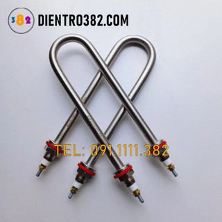 Điện trở chữ U đơn dài 20cm, inox 304, may so nhiệt chữ U điện áp 220V cho nồi phở, nồi nấu cháo và đun nước sôi.