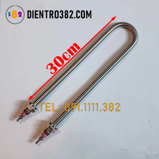 Điện trở nồi phở chữ U đơn chiều dài 30cm, công suất 3kw, 4kw, 5kw, 6kw chất liệu inox 304