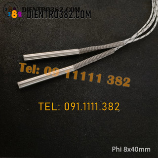 Thanh gia nhiệt phi 8, điện áp 220v chiều dài 3cm đến 35cm, Thanh nhập sấy khuôn phi 8, đũa nhiệt...
