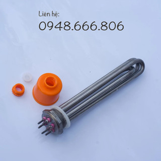 Điện trở nhiệt củ ren phi 48 chất liệu inox 304 dùng cho nồi hơi, nồi đun nước (Loại xịn)