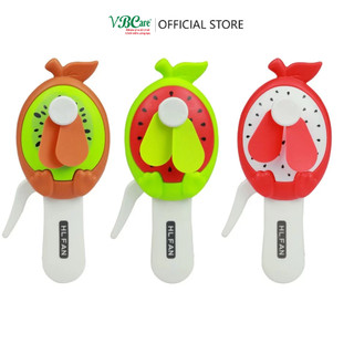 Đồ chơi quạt mini cầm tay hình trái cây, quạt tay cho bé VBC-HL498-808Y tiện lợi đi học, quà tặng lưu niệm