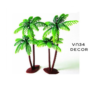Bịch 50 Cây dừa nhựa 8Cm - Trang trí bánh kem, trang trí bánh Gato