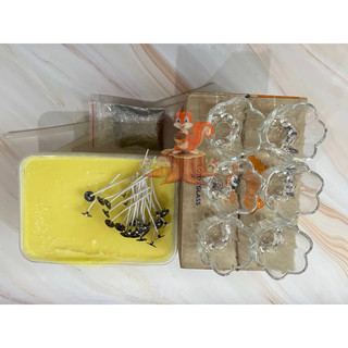 Combo 36 ly bông mai nến bơ ( đầy đủ nguyên liệu làm nến )