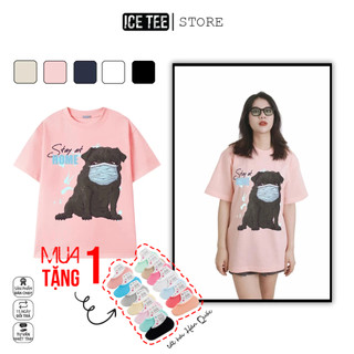 Áo thun ICETEE i09, Áo Phông, Áo Unisex, 100% Cotton, Tay Lỡ Form Oversize