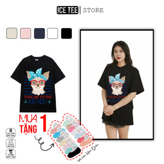 Áo thun ICETEE i08, Áo Phông, Áo Unisex, 100% Cotton, Tay Lỡ Form Oversize
