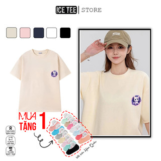 Áo Thun Nữ, Áo Phông Nam Nữ Unisex Tay Lỡ ICETEE Mã i48 Hình in Yummy Cat Cute Chất Cotton Form Rộng Phong Cách Ulzzang
