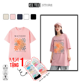 Áo Thun Nữ, Áo Phông Nam Nữ Unisex Tay Lỡ ICETEE Mã i35 Hình in Matisse Cute Chất Cotton Form Rộng Phong Cách Ulzzang