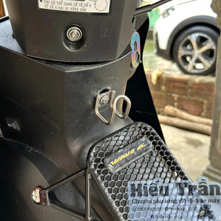 Móc U inox kèm ốc salaya lắp sau ốp ổ khóa wave các đời