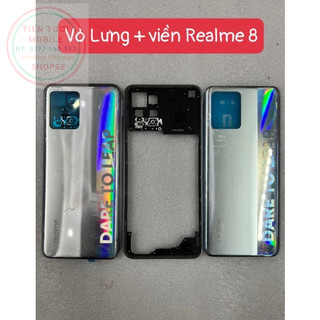 Vỏ lưng + viền Realme 8/ Realme 8 pro ,kèm kính camera,khay sim
